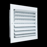 12"x8" 2-Way White Aluminum Adjustable Curved Blade Supply Register, Air Vent Cover with Damper for Sidewall Or Ceiling