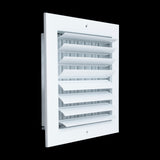 8"x8" 2-Way White Aluminum Adjustable Curved Blade Supply Register, Air Vent Cover with Damper for Sidewall Or Ceiling