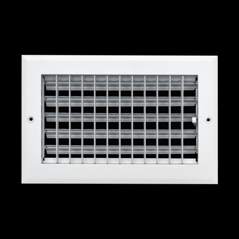 10"x6" White Aluminum Adjustable Decorative Vent Cover, Rust-Proof Supply Grille for Wall & Ceiling