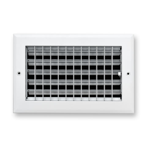 10"x6" White Aluminum Adjustable Decorative Vent Cover, Rust-Proof Supply Grille for Wall & Ceiling