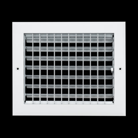 10"x8" White Aluminum Adjustable Decorative Vent Cover, Rust-Proof Supply Grille for Wall & Ceiling