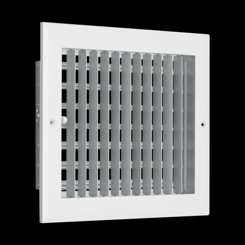 10"x8" White Aluminum Adjustable Decorative Vent Cover, Rust-Proof Supply Grille for Wall & Ceiling