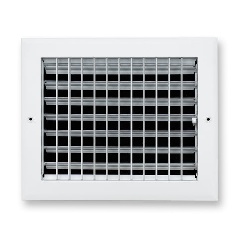 10"x8" White Aluminum Adjustable Decorative Vent Cover, Rust-Proof Supply Grille for Wall & Ceiling