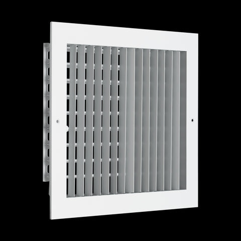 12"x10" White Aluminum Adjustable Decorative Vent Cover, Rust-Proof Supply Grille for Wall & Ceiling