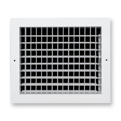 12"x10" White Aluminum Adjustable Decorative Vent Cover, Rust-Proof Supply Grille for Wall & Ceiling