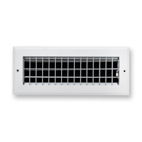 12"x4" White Aluminum Adjustable Decorative Vent Cover, Rust-Proof Supply Grille for Wall & Ceiling