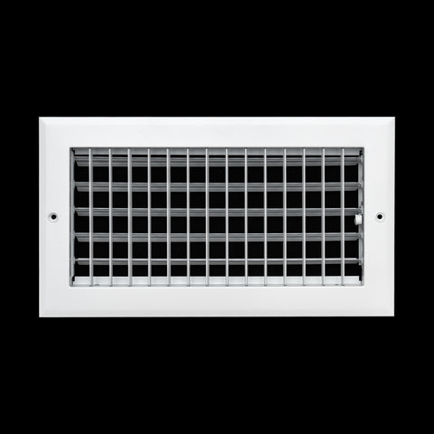 12"x6" White Aluminum Adjustable Decorative Vent Cover, Rust-Proof Supply Grille for Wall & Ceiling