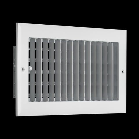 12"x6" White Aluminum Adjustable Decorative Vent Cover, Rust-Proof Supply Grille for Wall & Ceiling