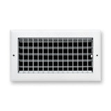 12"x6" White Aluminum Adjustable Decorative Vent Cover, Rust-Proof Supply Grille for Wall & Ceiling