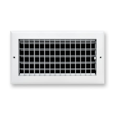 12"x6" White Aluminum Adjustable Decorative Vent Cover, Rust-Proof Supply Grille for Wall & Ceiling