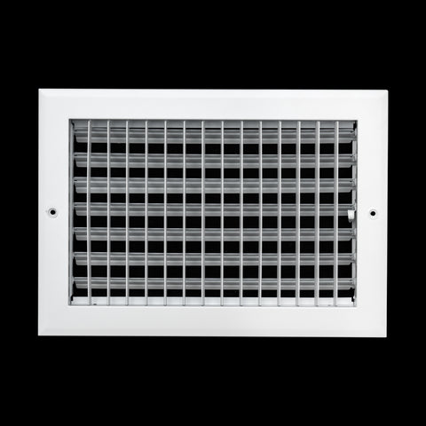 12"x8" White Aluminum Adjustable Decorative Vent Cover, Rust-Proof Supply Grille for Wall & Ceiling