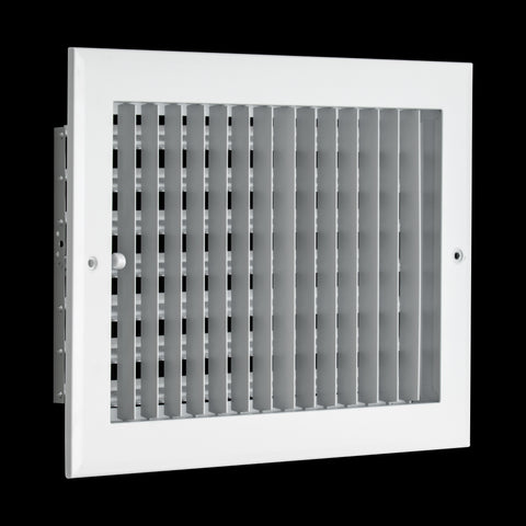 12"x8" White Aluminum Adjustable Decorative Vent Cover, Rust-Proof Supply Grille for Wall & Ceiling