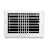 12"x8" White Aluminum Adjustable Decorative Vent Cover, Rust-Proof Supply Grille for Wall & Ceiling