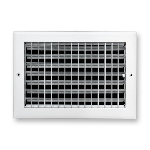 12"x8" White Aluminum Adjustable Decorative Vent Cover, Rust-Proof Supply Grille for Wall & Ceiling