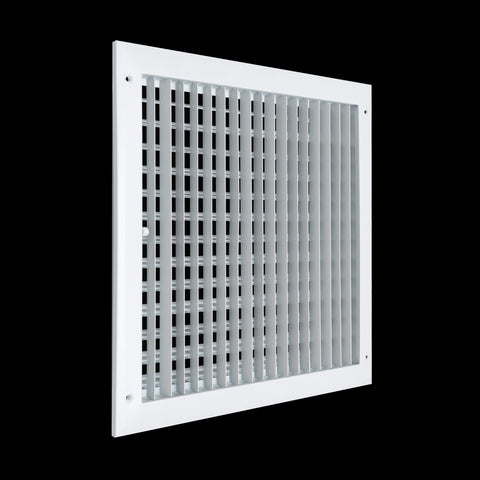 14"x14" White Aluminum Adjustable Decorative Vent Cover, Rust-Proof Supply Grille for Wall & Ceiling