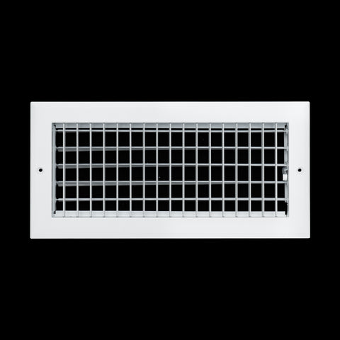 14"x6" White Aluminum Adjustable Decorative Vent Cover, Rust-Proof Supply Grille for Wall & Ceiling