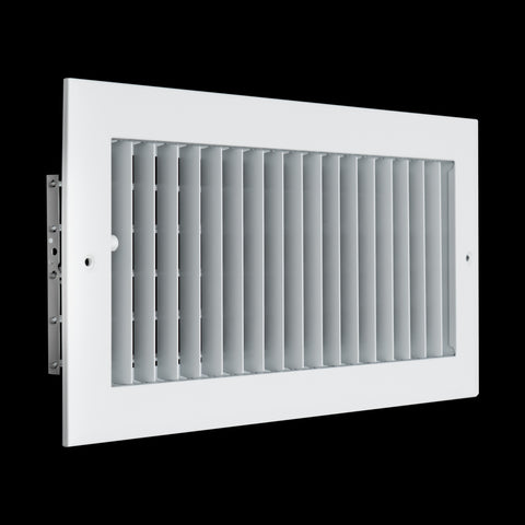 14"x6" White Aluminum Adjustable Decorative Vent Cover, Rust-Proof Supply Grille for Wall & Ceiling