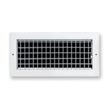 14"x6" White Aluminum Adjustable Decorative Vent Cover, Rust-Proof Supply Grille for Wall & Ceiling