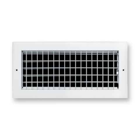 14"x6" White Aluminum Adjustable Decorative Vent Cover, Rust-Proof Supply Grille for Wall & Ceiling