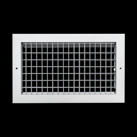 14"x8" White Aluminum Adjustable Decorative Vent Cover, Rust-Proof Supply Grille for Wall & Ceiling