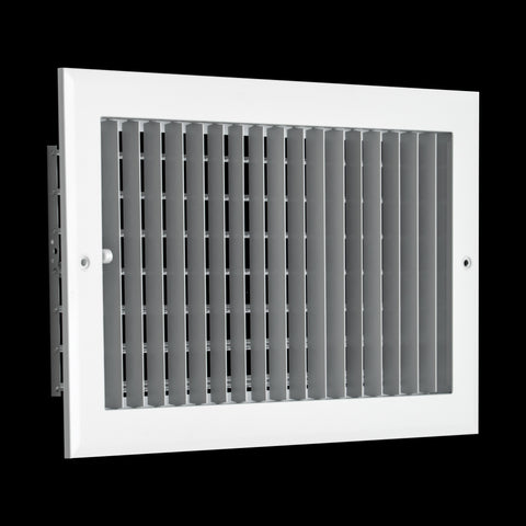 14"x8" White Aluminum Adjustable Decorative Vent Cover, Rust-Proof Supply Grille for Wall & Ceiling