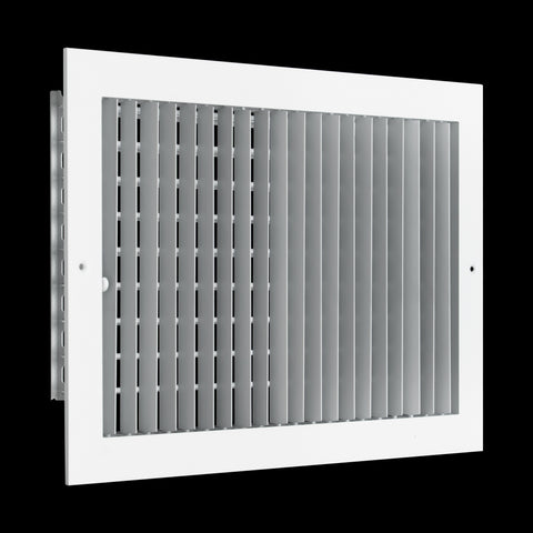 16"x10" White Aluminum Adjustable Decorative Vent Cover, Rust-Proof Supply Grille for Wall & Ceiling