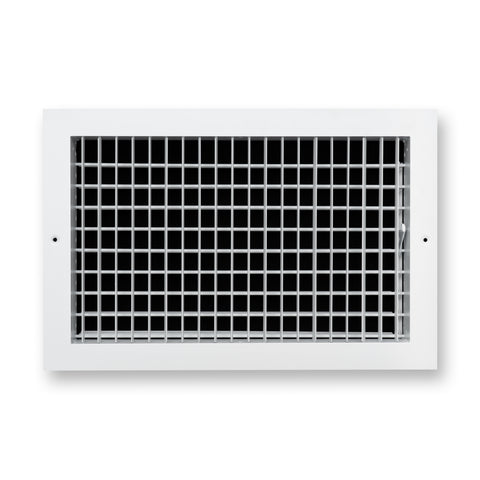 16"x10" White Aluminum Adjustable Decorative Vent Cover, Rust-Proof Supply Grille for Wall & Ceiling