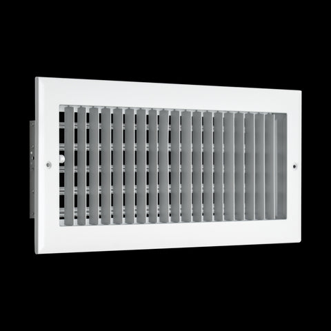 16"x6" White Aluminum Adjustable Decorative Vent Cover, Rust-Proof Supply Grille for Wall & Ceiling