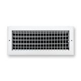 16"x6" White Aluminum Adjustable Decorative Vent Cover, Rust-Proof Supply Grille for Wall & Ceiling