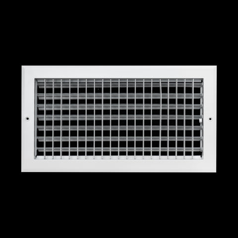 16"x8" White Aluminum Adjustable Decorative Vent Cover, Rust-Proof Supply Grille for Wall & Ceiling