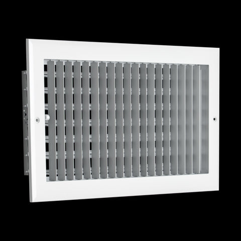 16"x8" White Aluminum Adjustable Decorative Vent Cover, Rust-Proof Supply Grille for Wall & Ceiling
