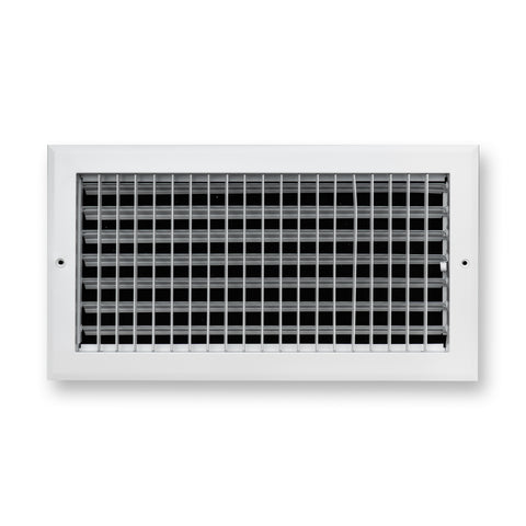 16"x8" White Aluminum Adjustable Decorative Vent Cover, Rust-Proof Supply Grille for Wall & Ceiling