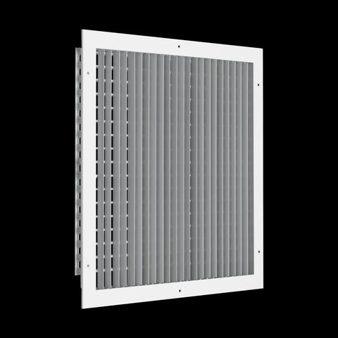 18"x18" White Aluminum Adjustable Decorative Vent Cover, Rust-Proof Supply Grille for Wall & Ceiling