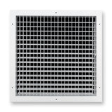 18"x18" White Aluminum Adjustable Decorative Vent Cover, Rust-Proof Supply Grille for Wall & Ceiling