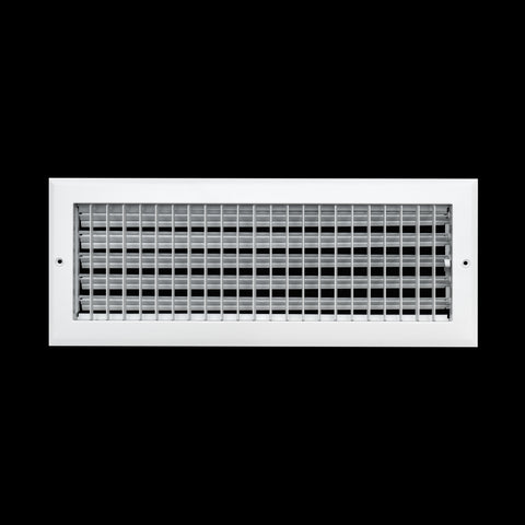 18"x6" White Aluminum Adjustable Decorative Vent Cover, Rust-Proof Supply Grille for Wall & Ceiling