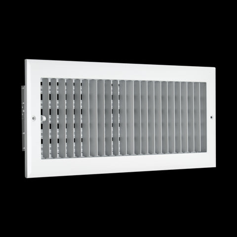 18"x6" White Aluminum Adjustable Decorative Vent Cover, Rust-Proof Supply Grille for Wall & Ceiling