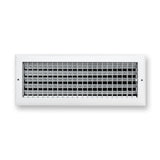 18"x6" White Aluminum Adjustable Decorative Vent Cover, Rust-Proof Supply Grille for Wall & Ceiling
