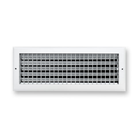 18"x6" White Aluminum Adjustable Decorative Vent Cover, Rust-Proof Supply Grille for Wall & Ceiling