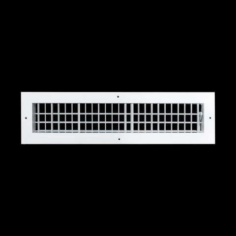 20"x4" White Aluminum Adjustable Decorative Vent Cover, Rust-Proof Supply Grille for Wall & Ceiling