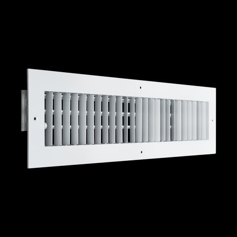 20"x4" White Aluminum Adjustable Decorative Vent Cover, Rust-Proof Supply Grille for Wall & Ceiling