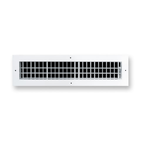 20"x4" White Aluminum Adjustable Decorative Vent Cover, Rust-Proof Supply Grille for Wall & Ceiling