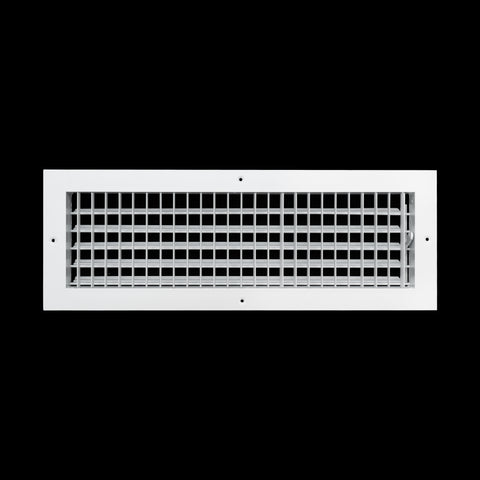 20"x6" White Aluminum Adjustable Decorative Vent Cover, Rust-Proof Supply Grille for Wall & Ceiling