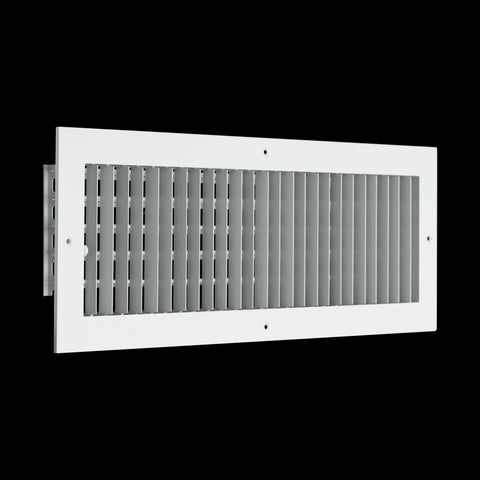 20"x6" White Aluminum Adjustable Decorative Vent Cover, Rust-Proof Supply Grille for Wall & Ceiling