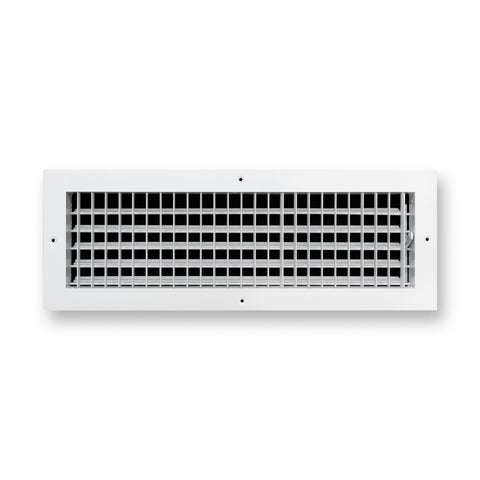 20"x6" White Aluminum Adjustable Decorative Vent Cover, Rust-Proof Supply Grille for Wall & Ceiling