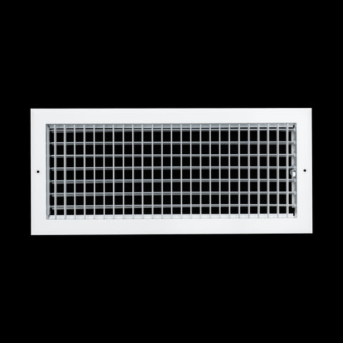 20"x8" White Aluminum Adjustable Decorative Vent Cover, Rust-Proof Supply Grille for Wall & Ceiling