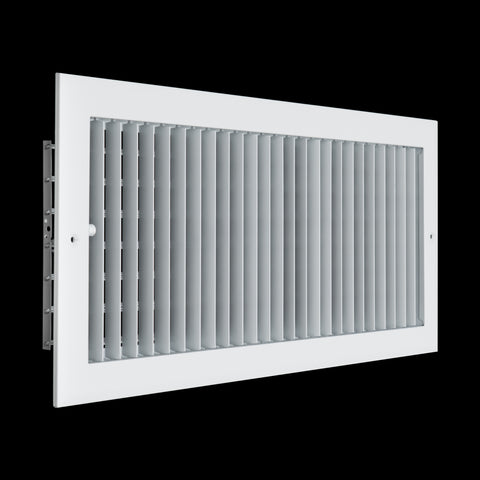 20"x8" White Aluminum Adjustable Decorative Vent Cover, Rust-Proof Supply Grille for Wall & Ceiling