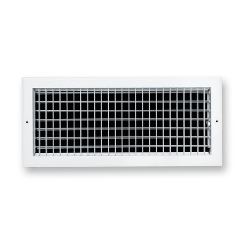 20"x8" White Aluminum Adjustable Decorative Vent Cover, Rust-Proof Supply Grille for Wall & Ceiling