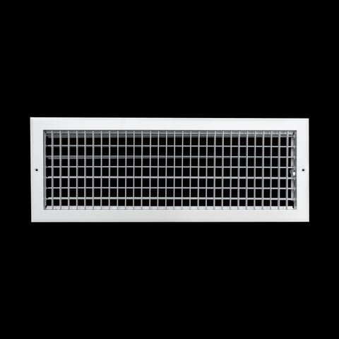 24"x8" White Aluminum Adjustable Decorative Vent Cover, Rust-Proof Supply Grille for Wall & Ceiling