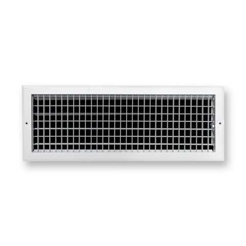 24"x8" White Aluminum Adjustable Decorative Vent Cover, Rust-Proof Supply Grille for Wall & Ceiling