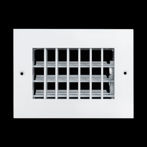 6"x4" White Aluminum Adjustable Decorative Vent Cover, Rust-Proof Supply Grille for Wall & Ceiling